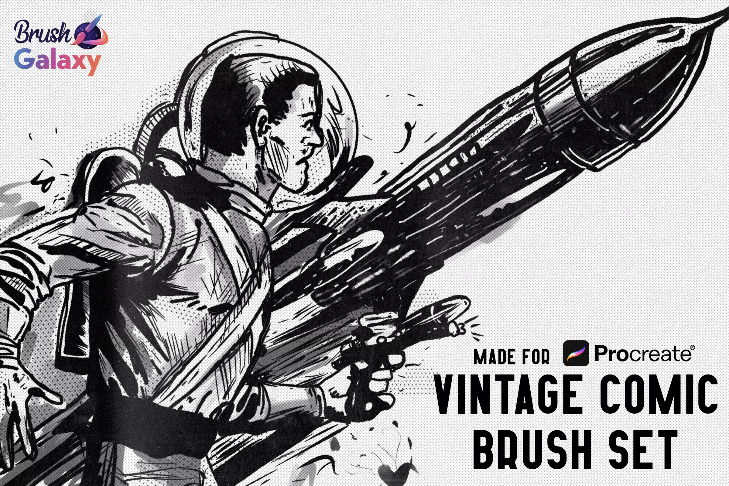 Vintage Comic Brush Set