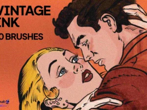 cover image vintage ink brush set