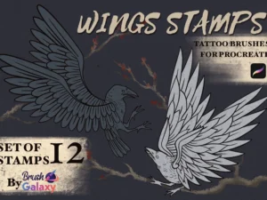cover image wings tattoo brush pack vol 2