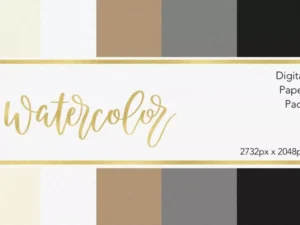 cover image watercolor basics procreate paper pack
