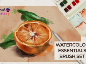 cover image watercolor essentials brush set