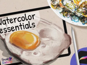 cover image watercolor essentials brush set vol 2