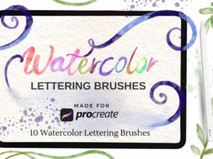 cover image watercolor lettering brushes