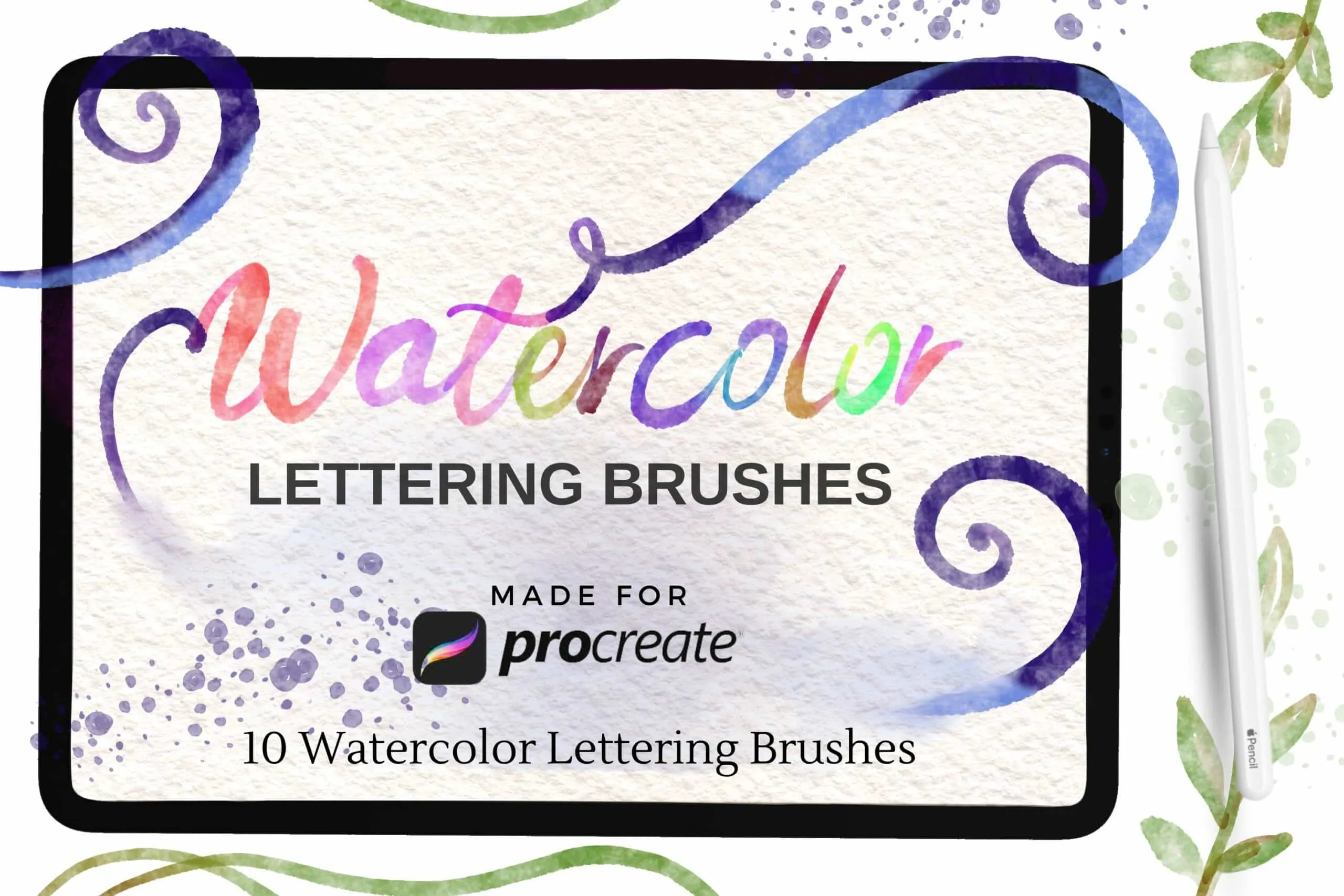Watercolor Lettering Brushes