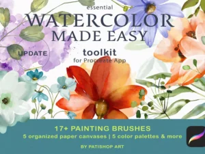 cover image watercolor painting brushes for procreate