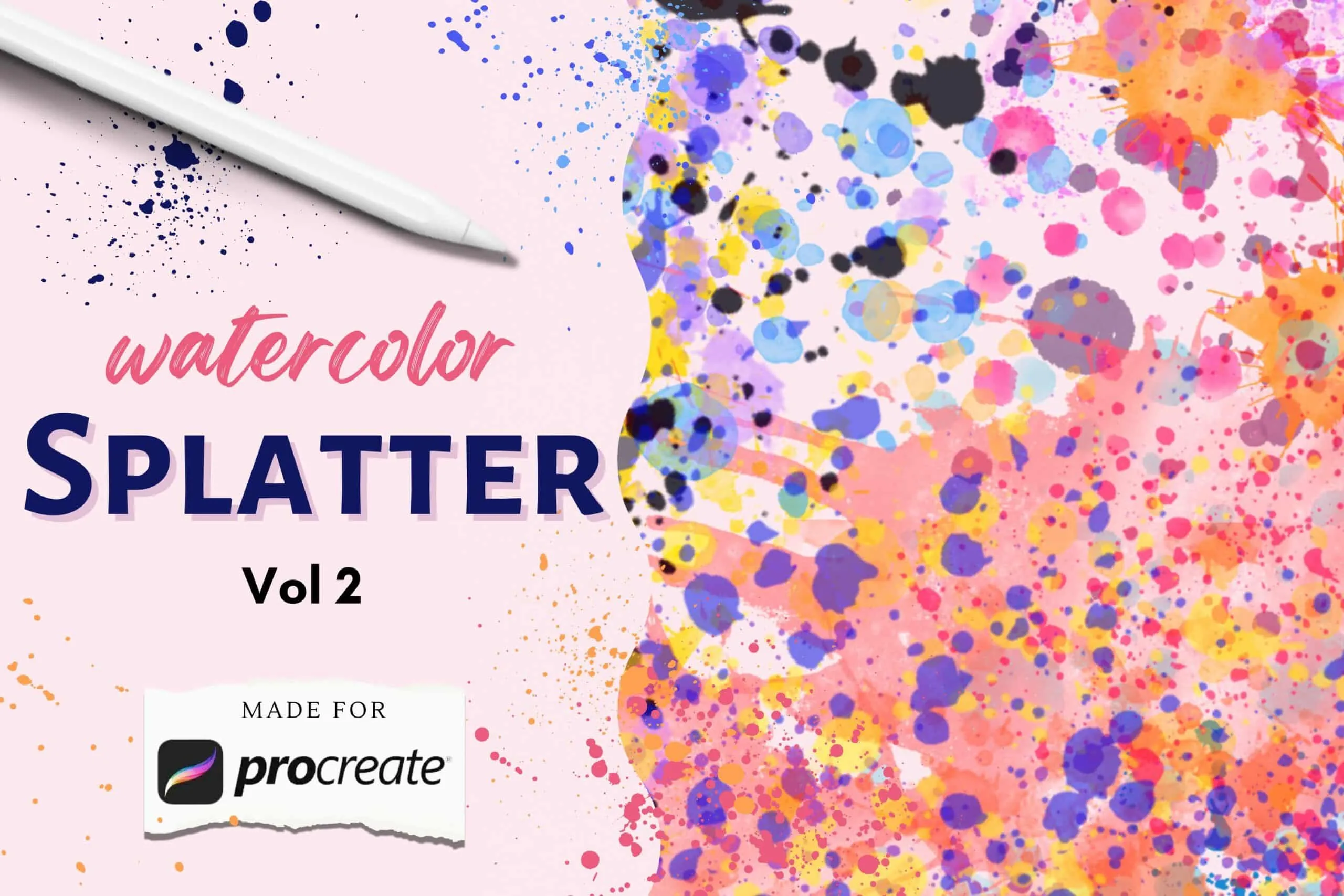 Watercolor Splatter Brush Pack Vol 2