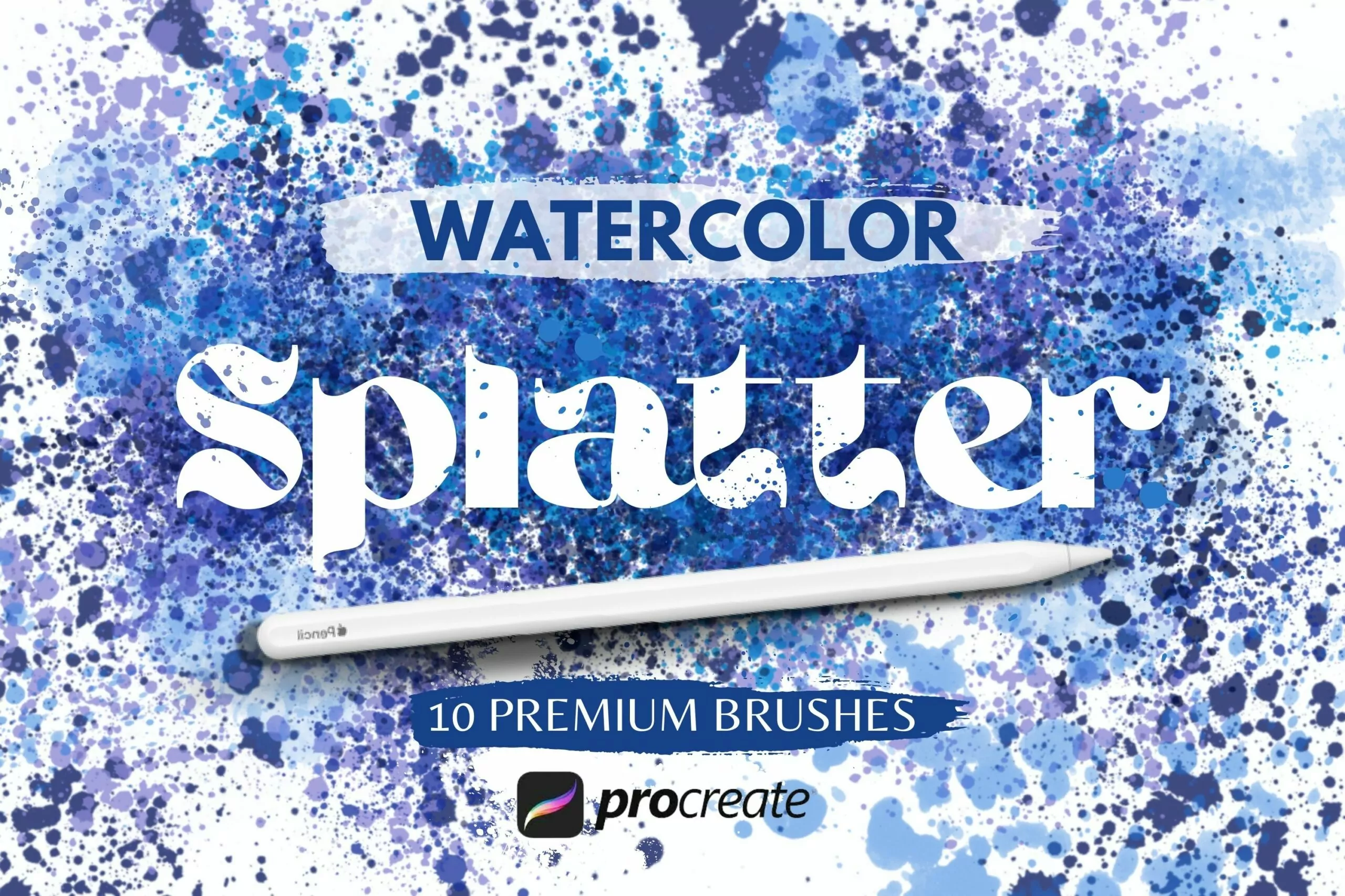 Watercolor Splatter Brush Pack
