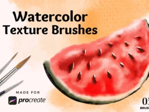 cover image watercolor texture brush pack