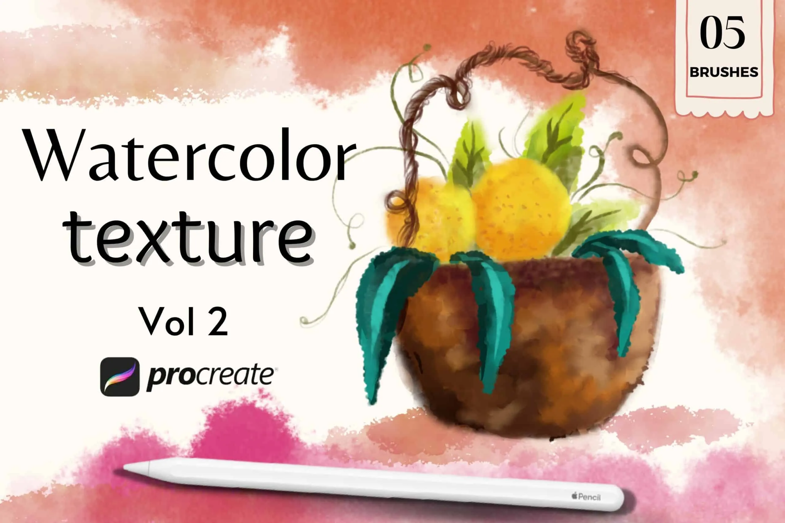 Watercolor Texture Brush Pack Vol 2