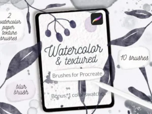 cover image watercolor texture brushes