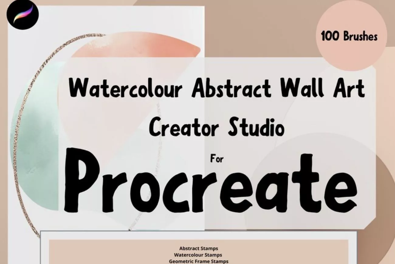Watercolor Abstract Wall Art Print Studio