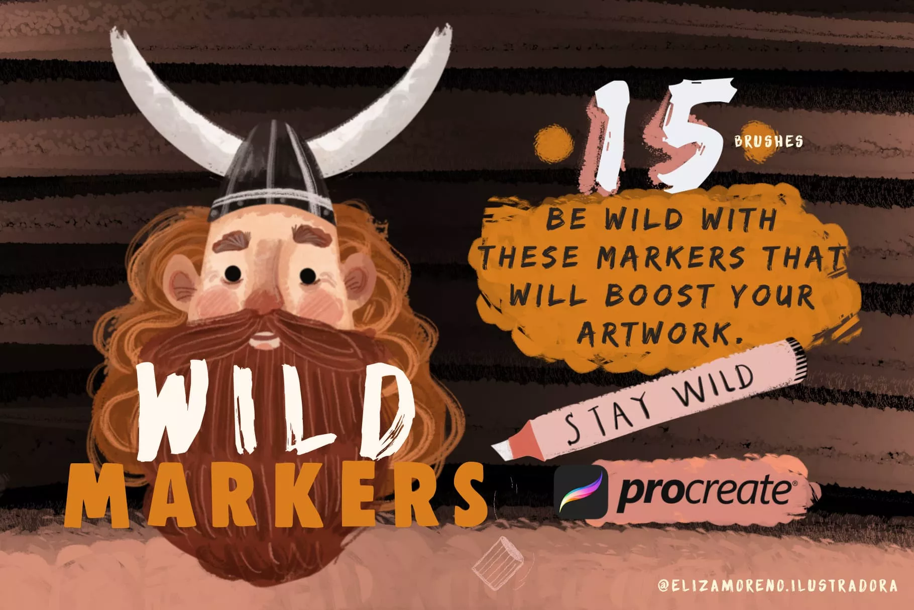 Wild Markers Procreate Brushes