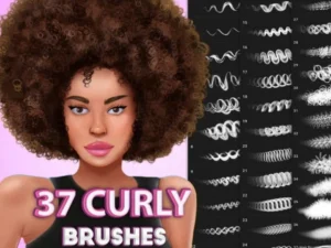 cover image woman curly hair brushes