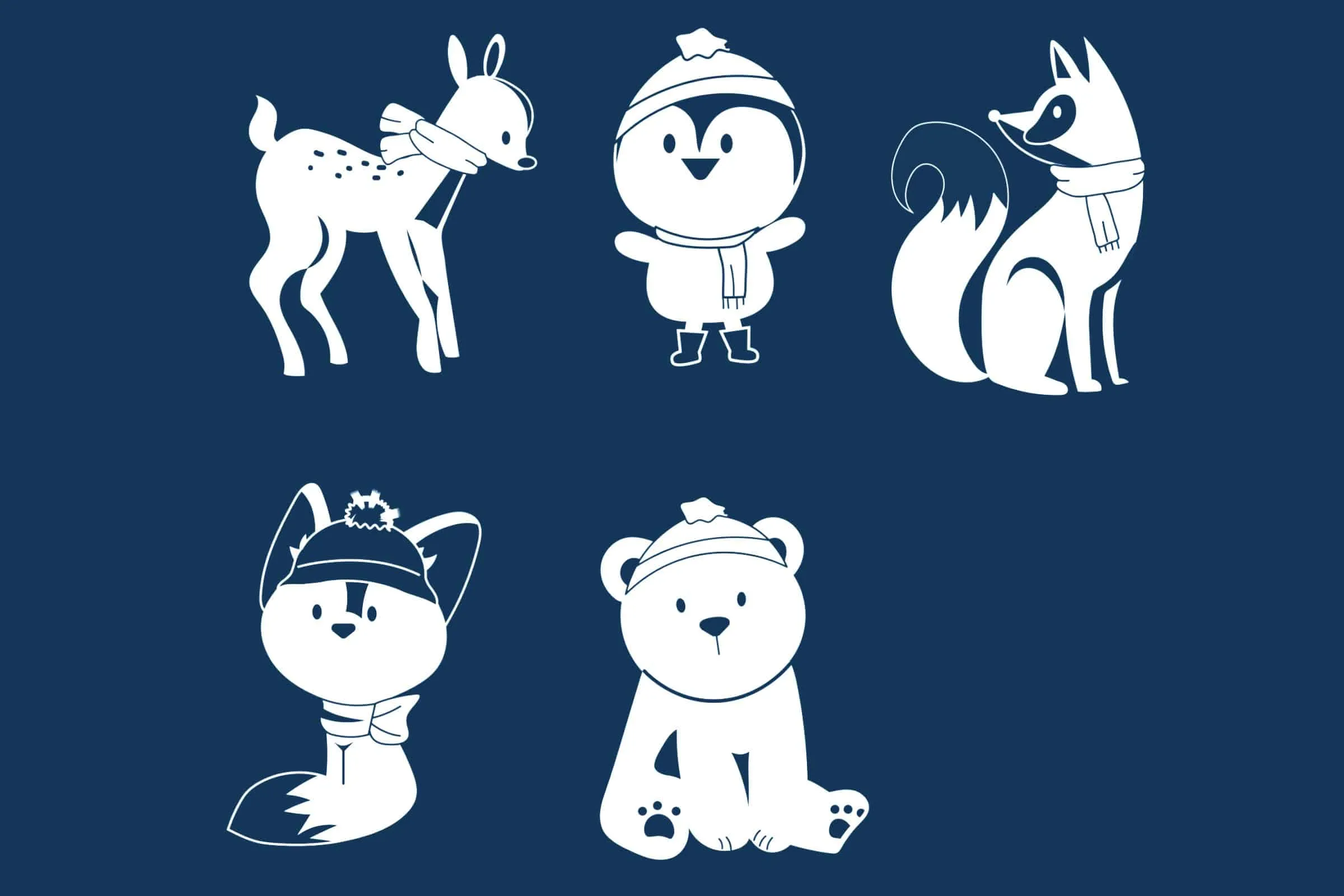 Cute Winter Animals Brush Pack 3 cute winter animals brush pack3