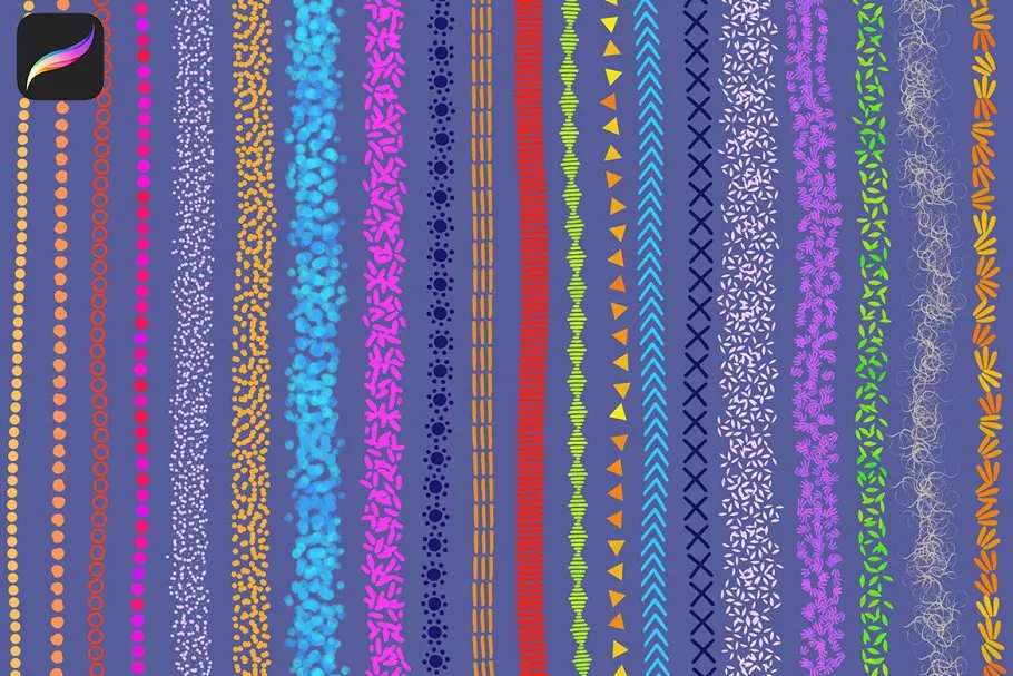 Dots and Lines Procreate Brushes 4 dots and lines procreate brushes3