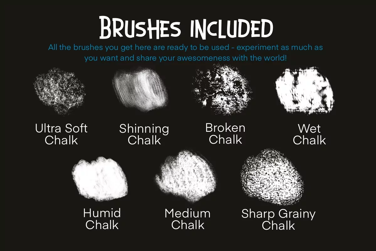 Essential Chalk Brush Set Vol 2 6 essential chalk brush set vol 25