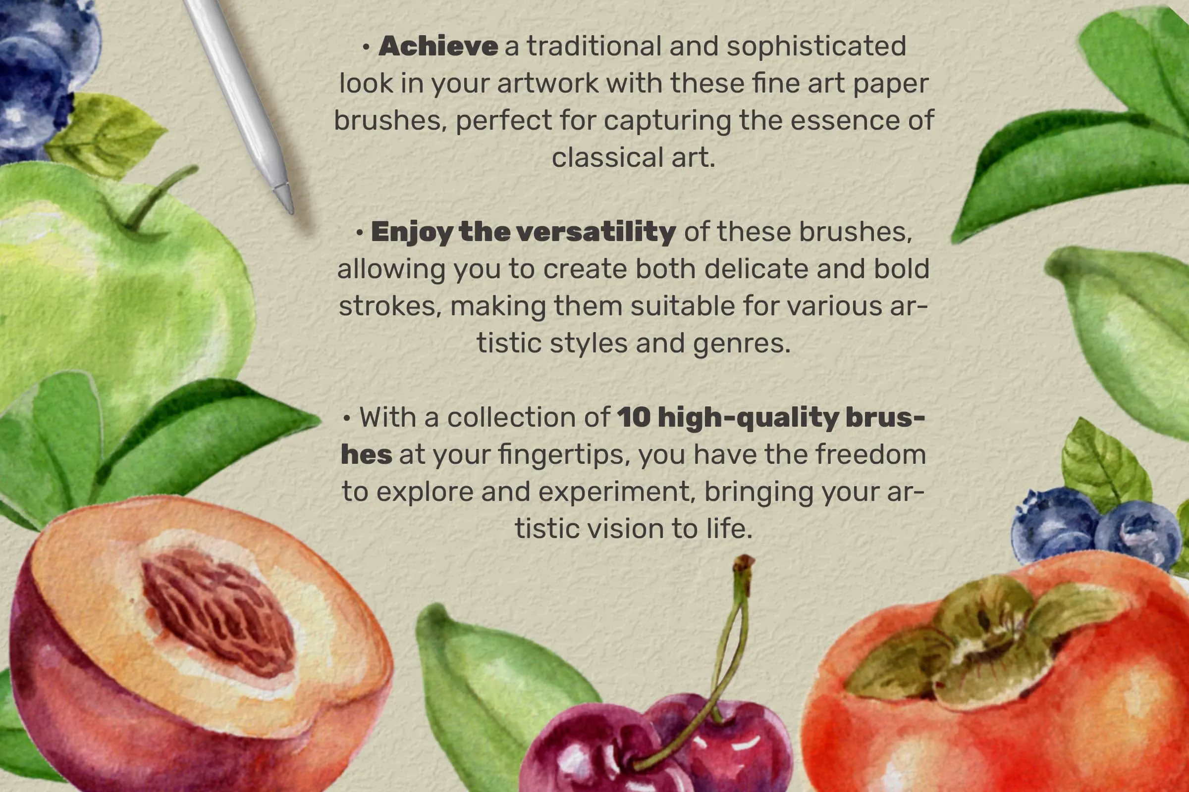 Fine Art Paper Brush Set Vol 2 4 fine art paper brush set vol 23