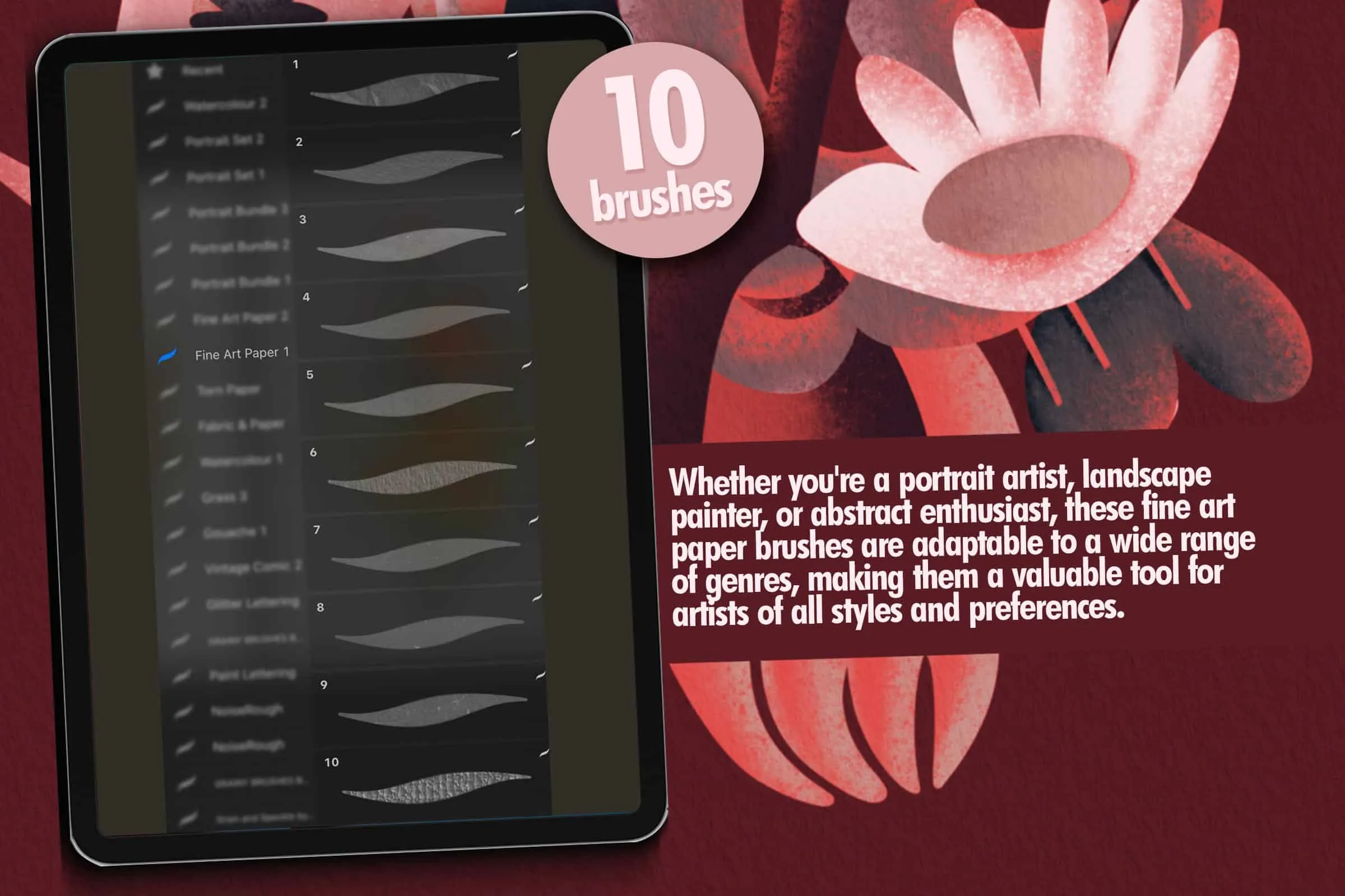 Fine Art Paper Brush Set 3 fine art paper brush set2