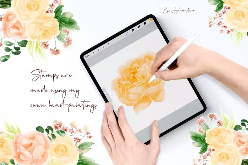 Floral Watercolor Procreate Brushes Vol. 14 9 floral watercolor procreatebrushes vol147