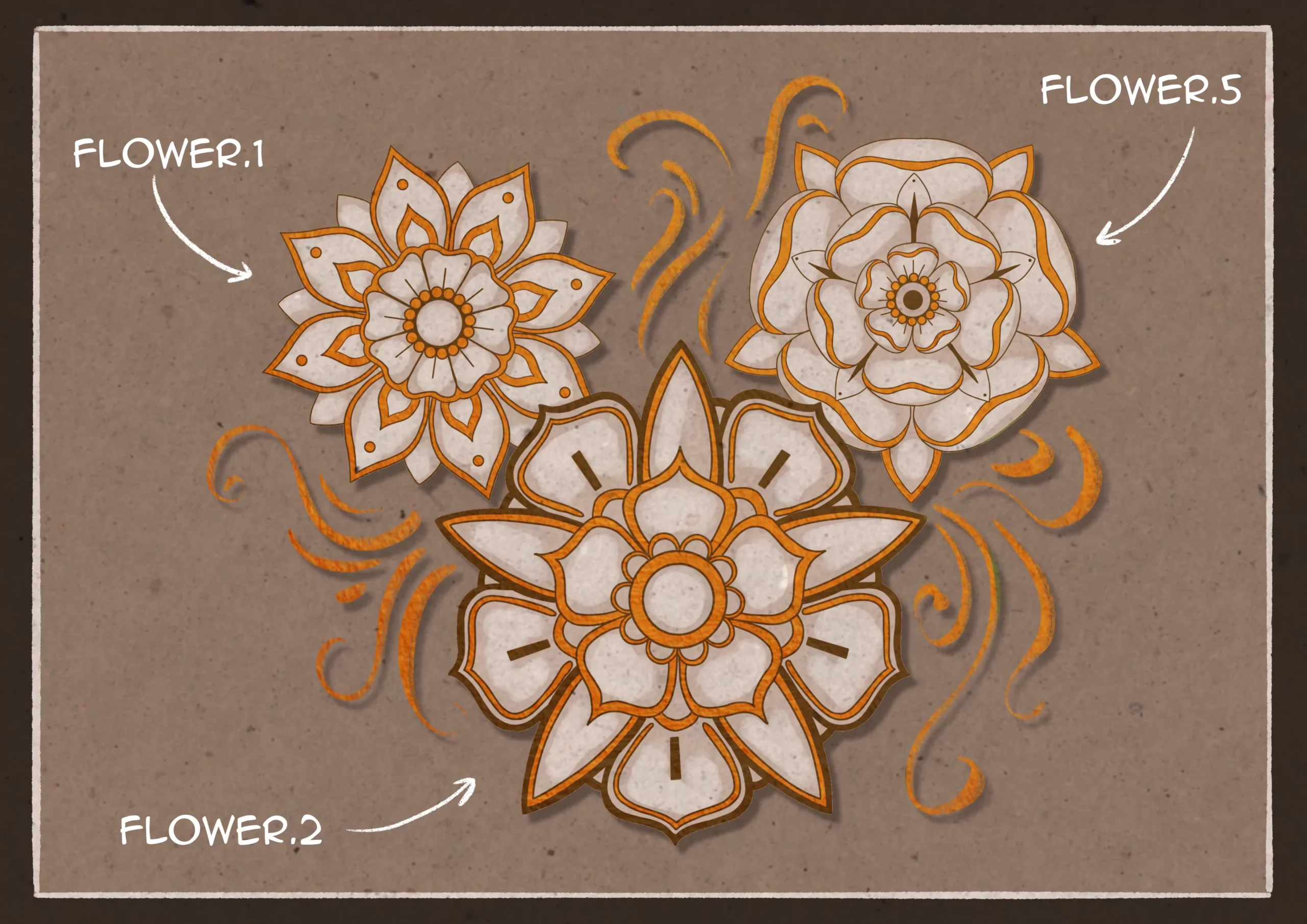 Flowers Tattoo Brush Stamps Vol 2 3 flowers tattoo brush stamps vol 22