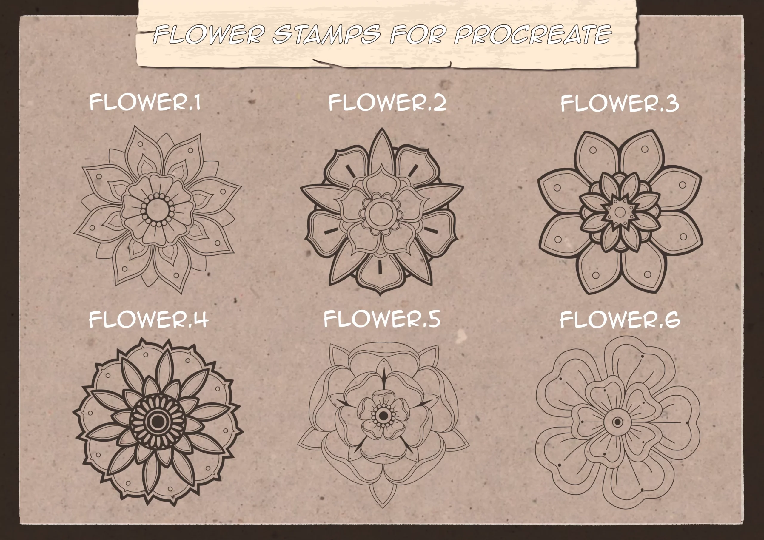 Flowers Tattoo Brush Stamps Vol 2 4 flowers tattoo brush stamps vol 23
