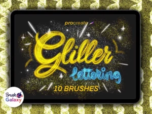 glitter lettering brush set vol 2 1