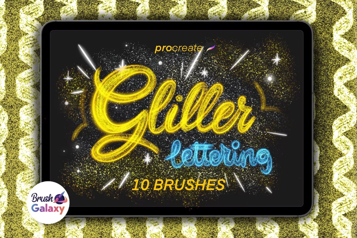 Glitter Lettering Brush Set Vol 2
