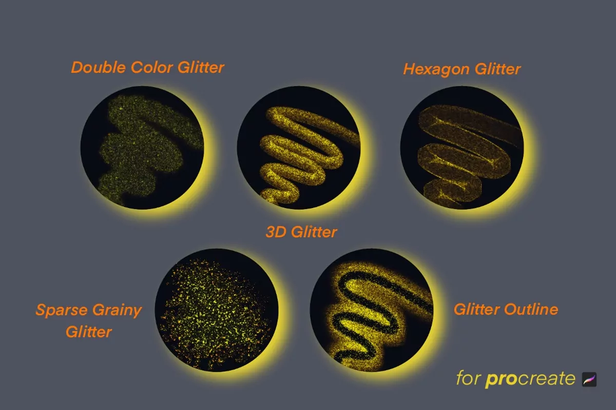 Glitter Lettering Brush Set Vol 2 3 glitter lettering brush set vol 2 2