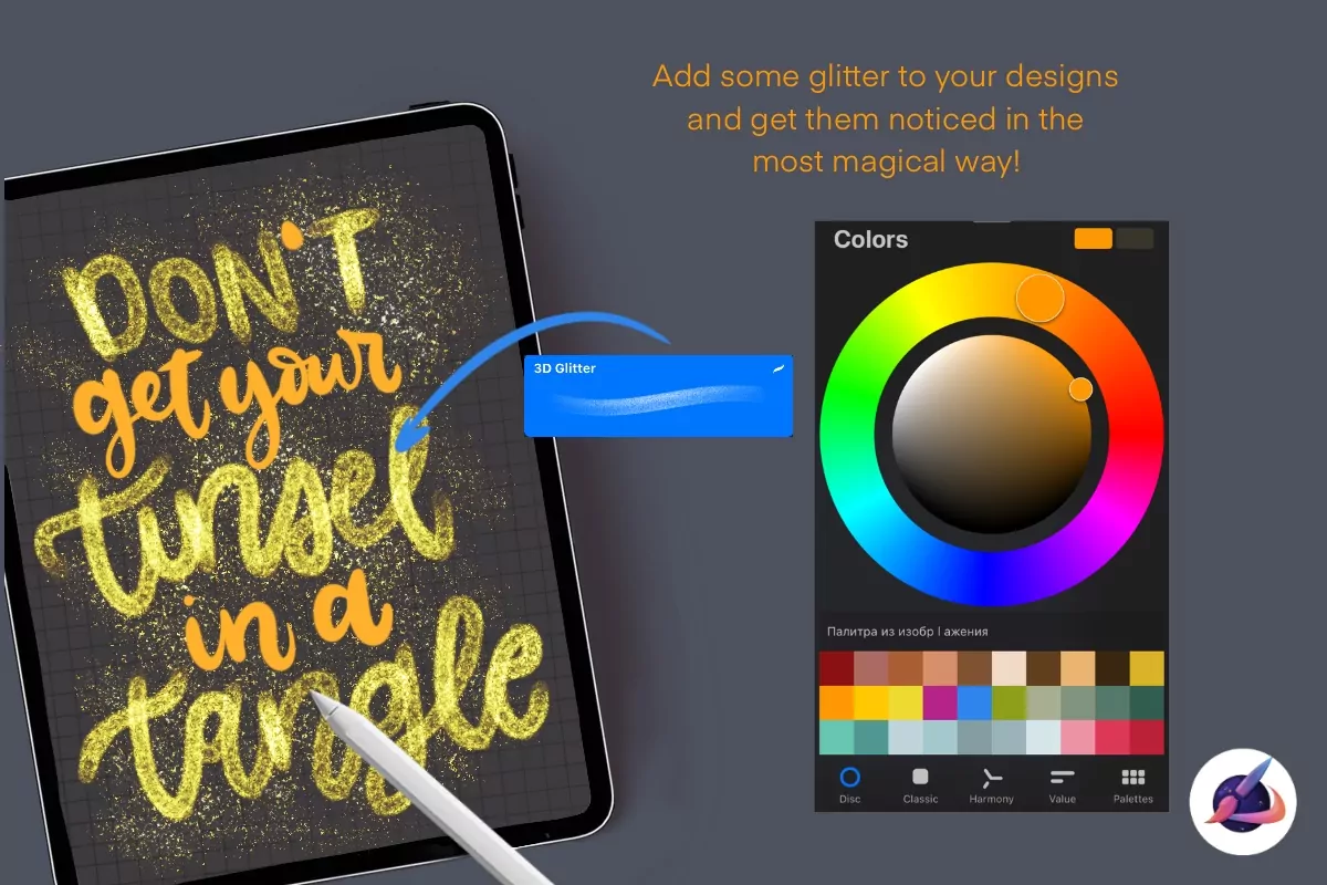 Glitter Lettering Brush Set Vol 2 7 glitter lettering brush set vol 2 6
