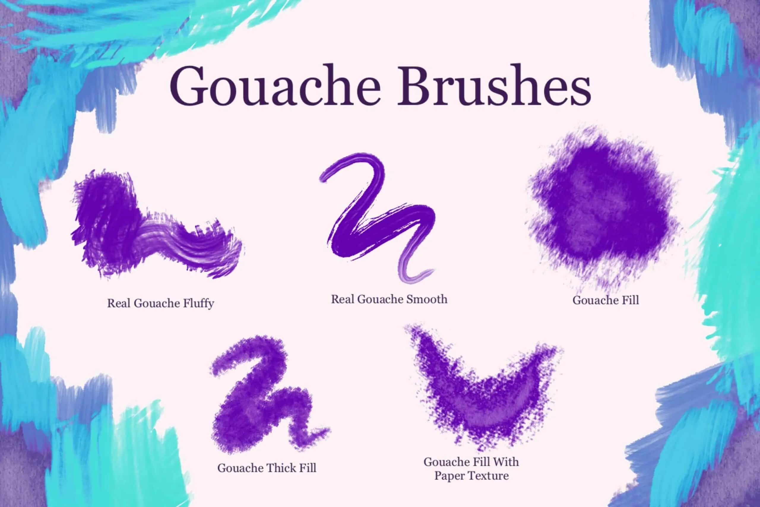 Gouache Watercolor Brush Pack 3 gouache watercolor brush pack2