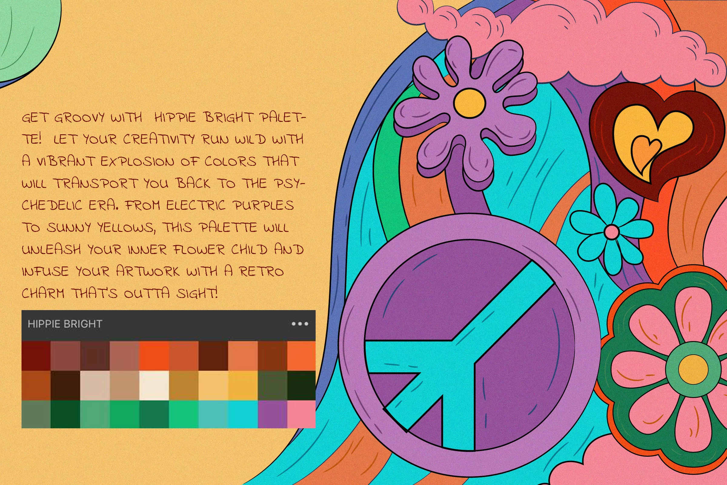Hippie Bright Color Palette 3 hippie bright color palette2