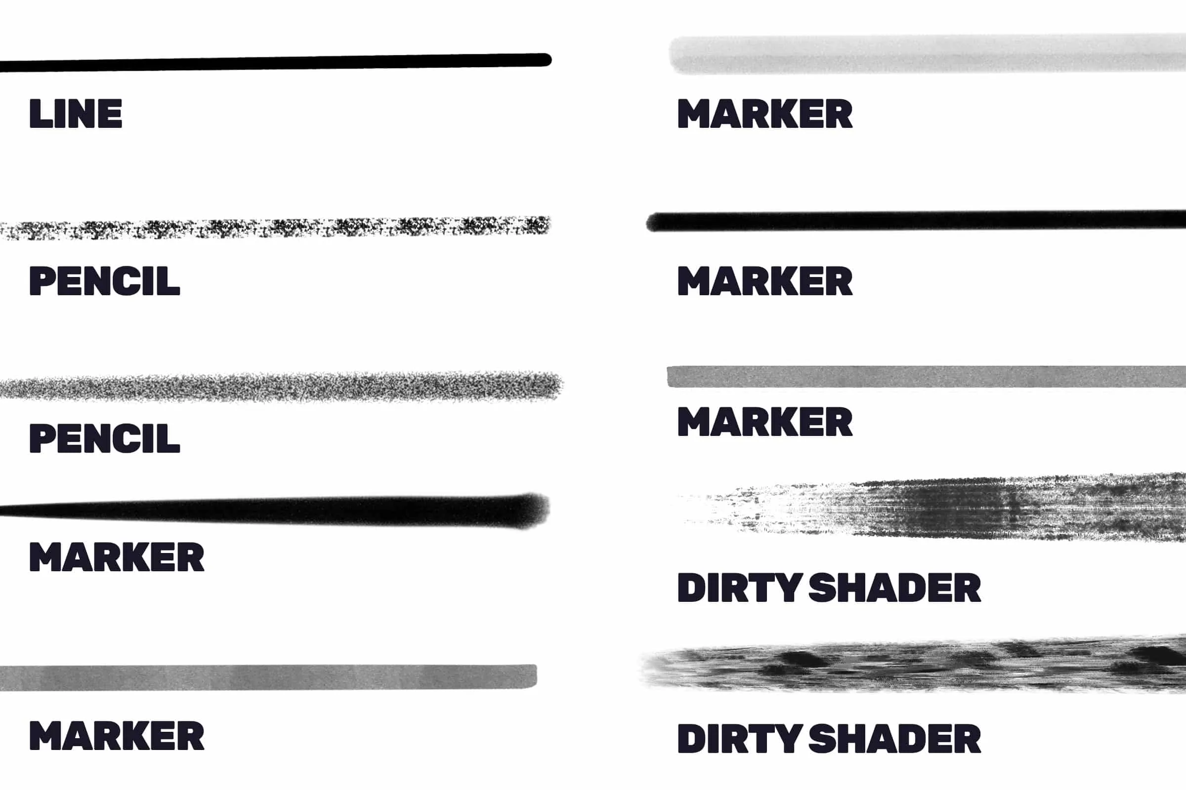 Ink, Marker & Dirty Shader Stamp Set Vol 2 6 ink marker dirty shader stamp set vol 25