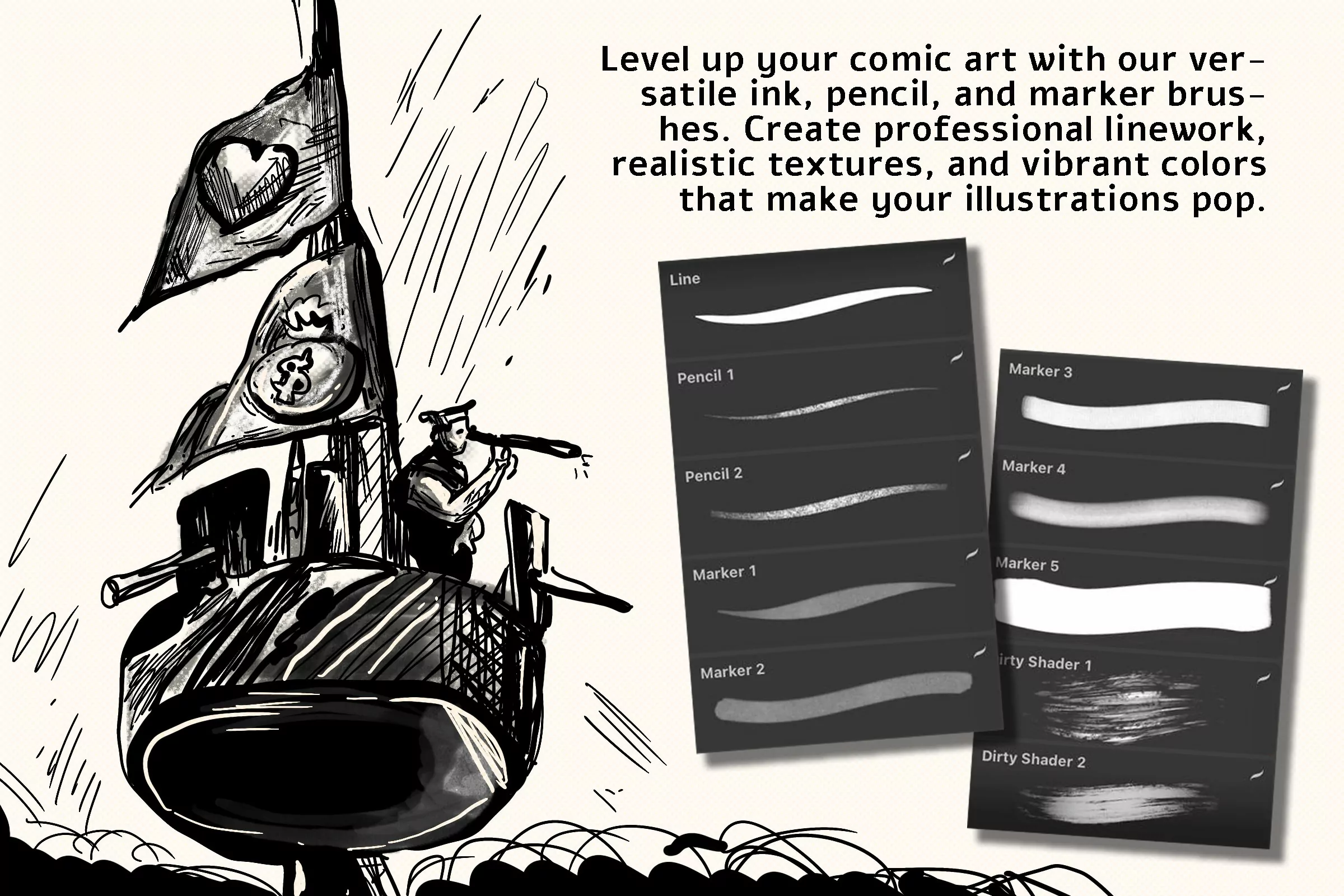 Ink, Marker & Dirty Shader Stamp Set 3 ink marker dirty shader stamp set2