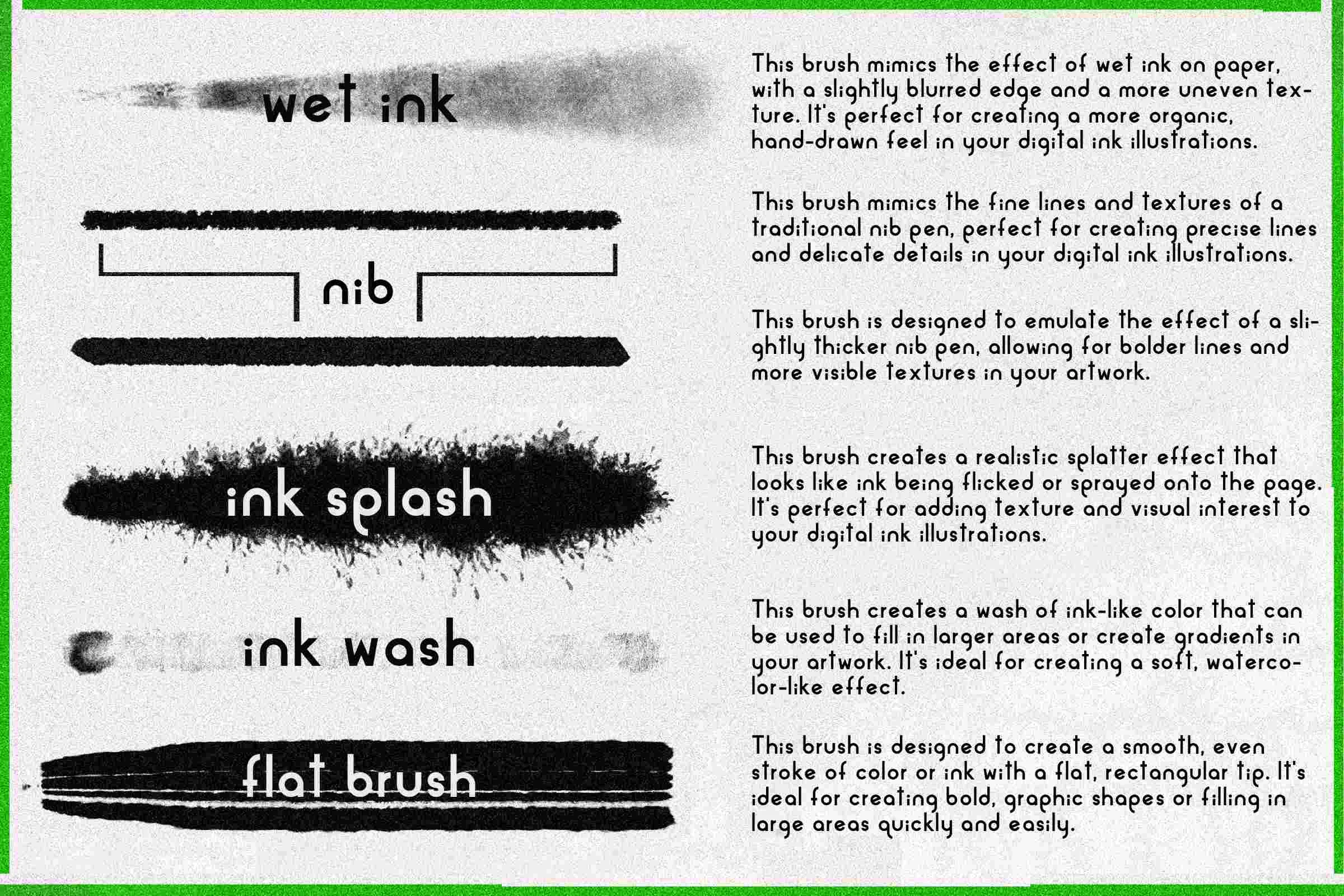 Ink Nibs Brush Pack Vol 2 4 ink nibs brush pack vol 23