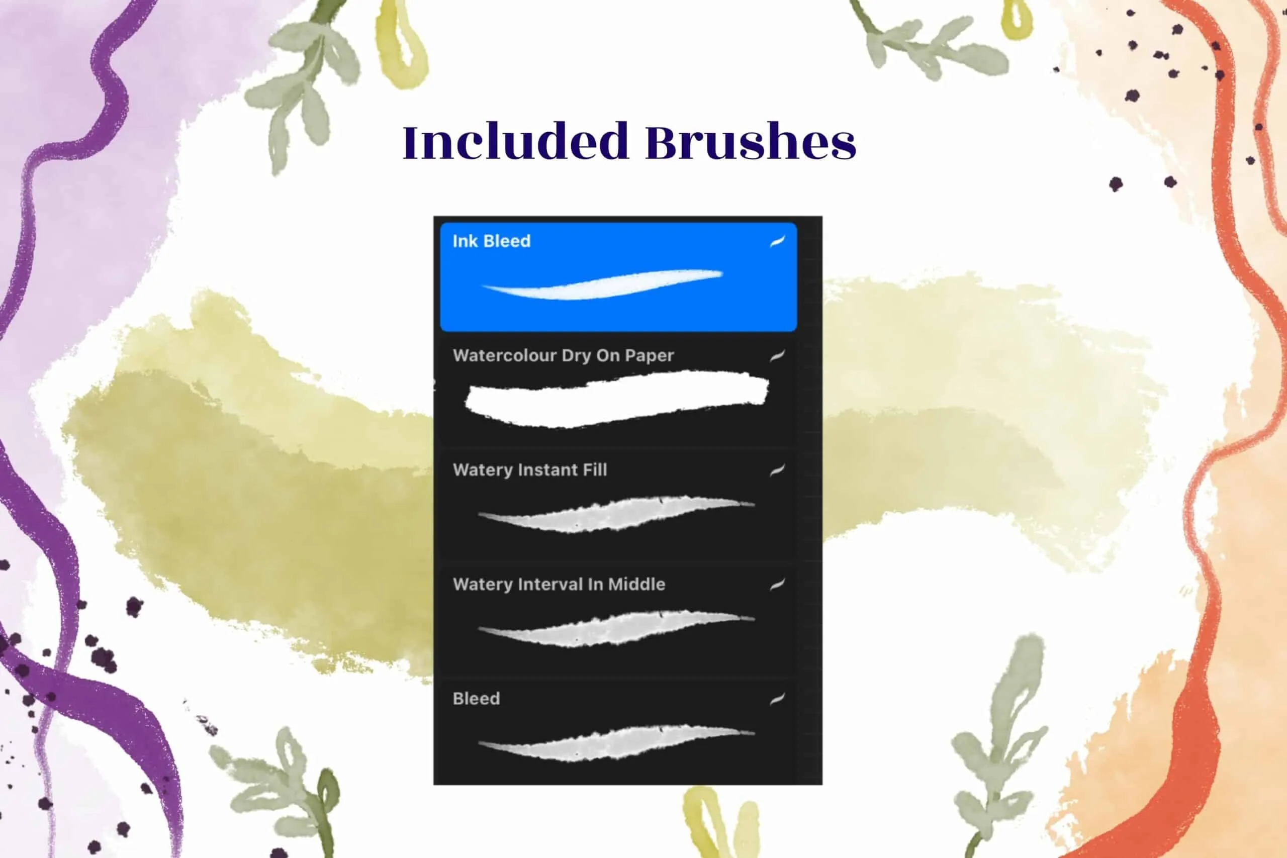 Ink & Watercolor Brush Pack Vol 2 4 ink watercolor brush pack vol 23