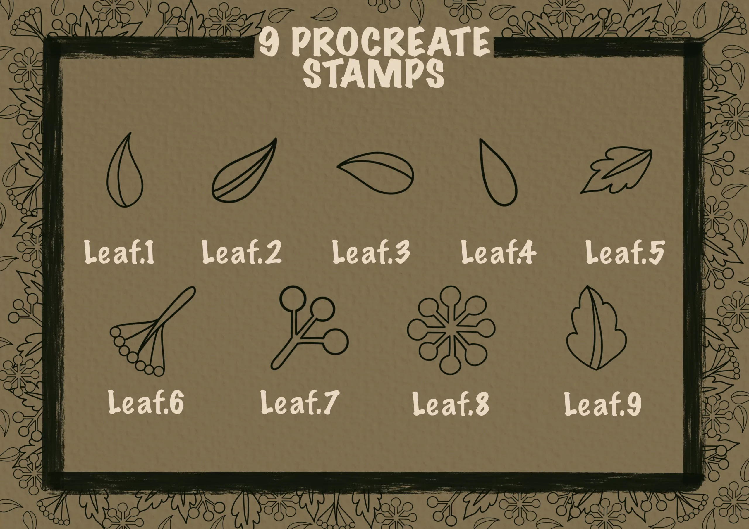 Leaves Tattoo Style Brush Pack Vol 2 5 leaves tattoo style brush pack vol 24
