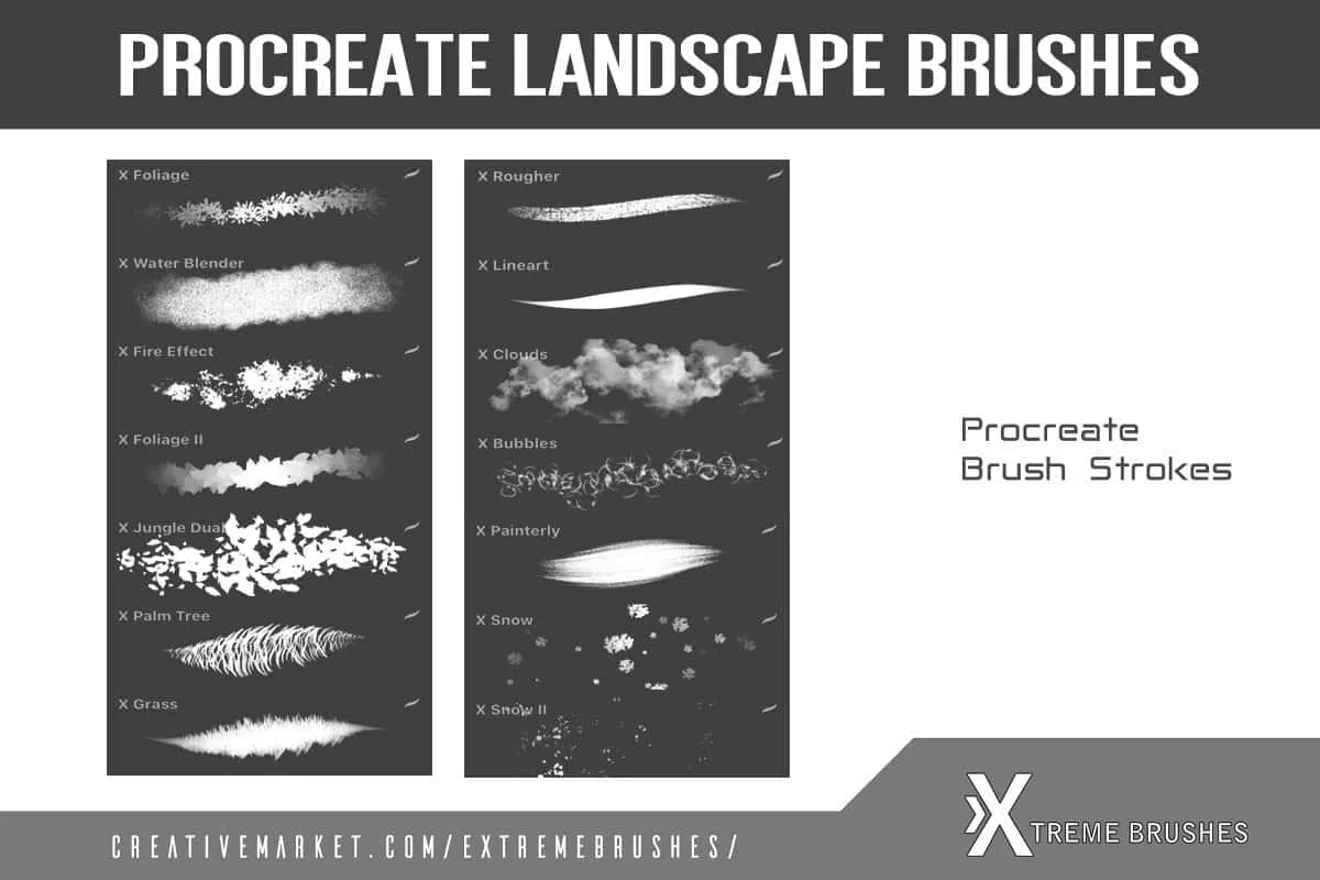 Landscape Brushes for Procreate 3 landscape brushes2
