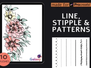 line stipple patterns brush set1