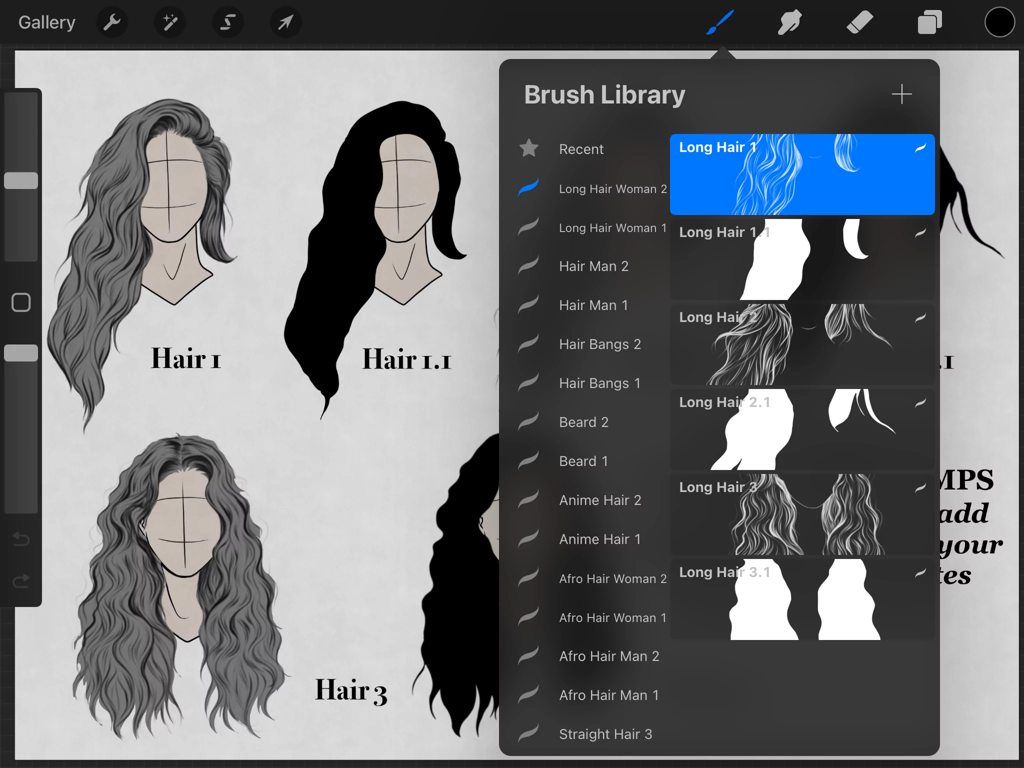 Long Women Hair Brush Set Vol 2 5 long women hair brush set vol 24