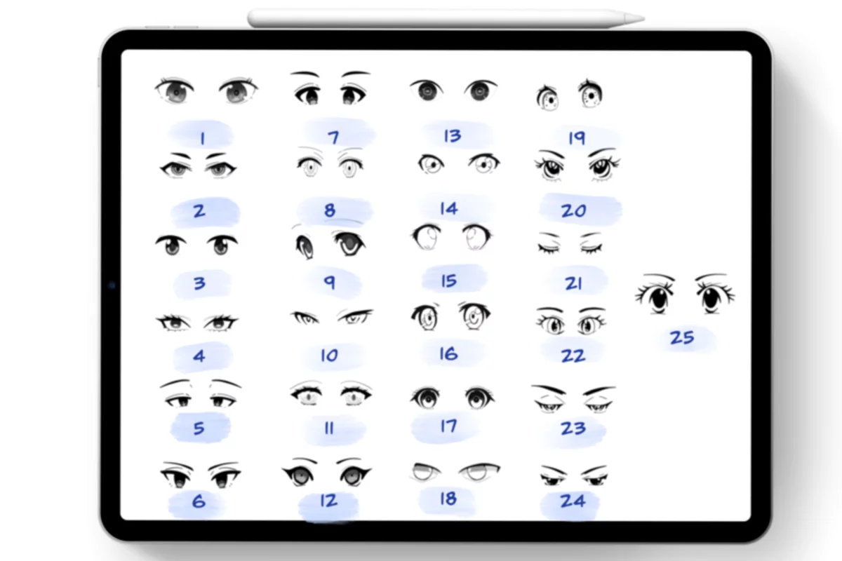 Manga Eyes Brush Stamps 2 manga eyes brush stamps2