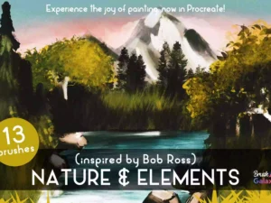 nature elements brush set inspired by bob ross1