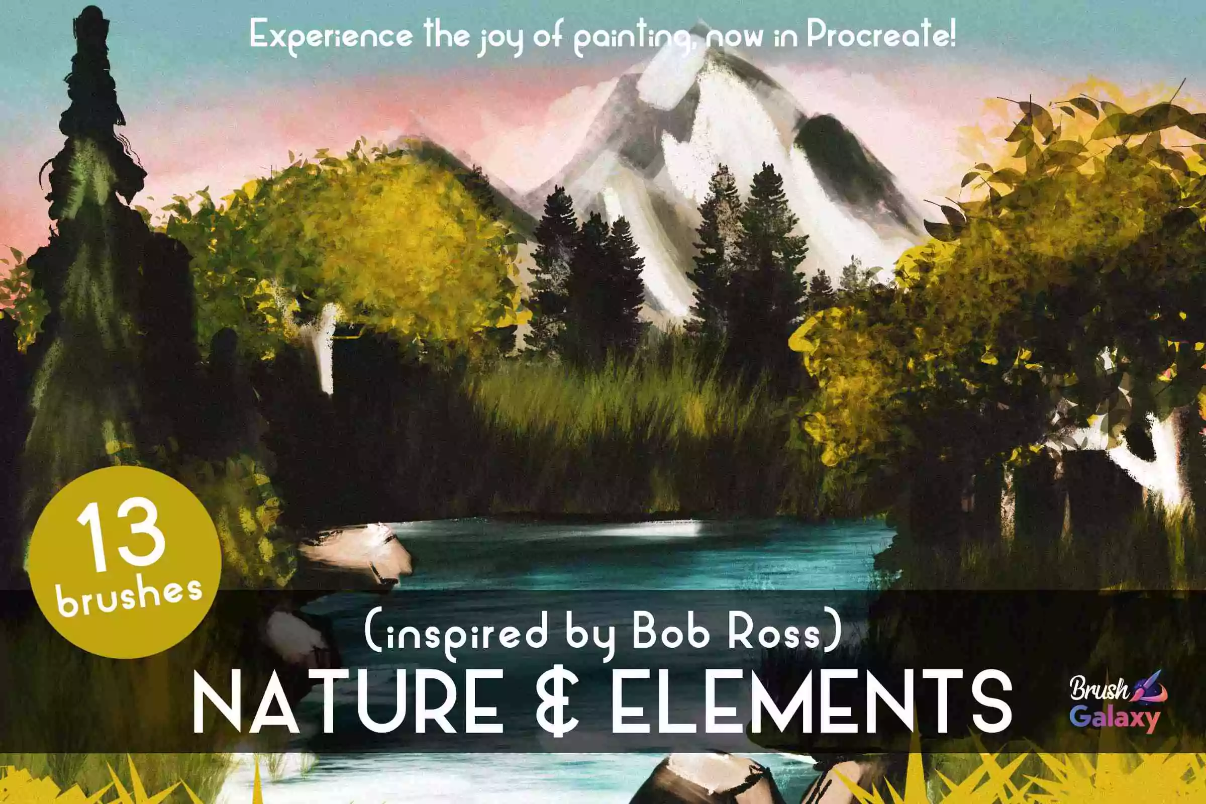 Nature & Elements Brush Set Inspired by Bob Ross