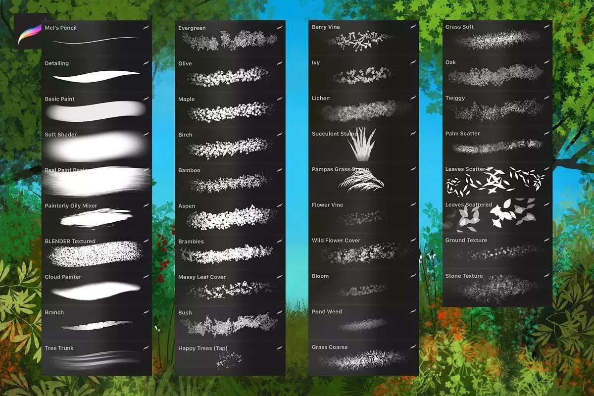 Nature Studio Procreate Brushes 3 nature studio procreate brushes2