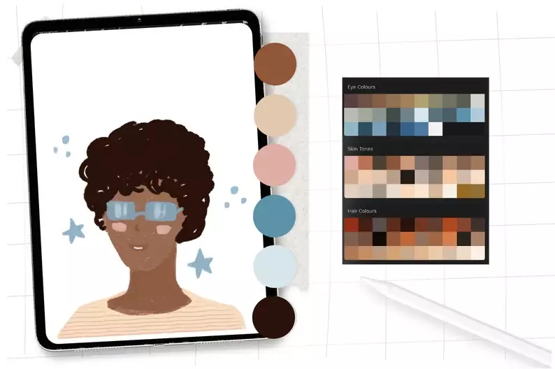 People Portrait Swatches for Procreate 4 people portrait swatches for procreate3