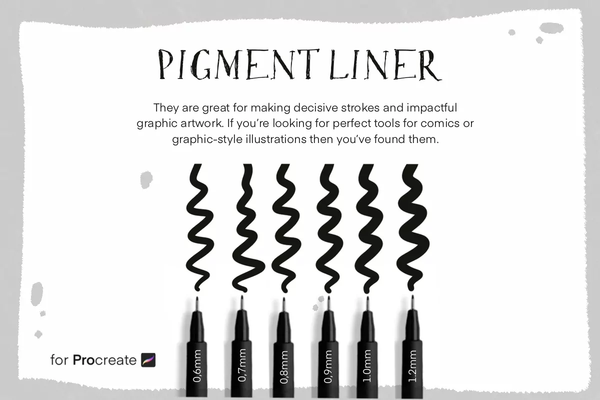 Pigment Liner Brush Set Vol 2 4 pigment liner brush set vol 24