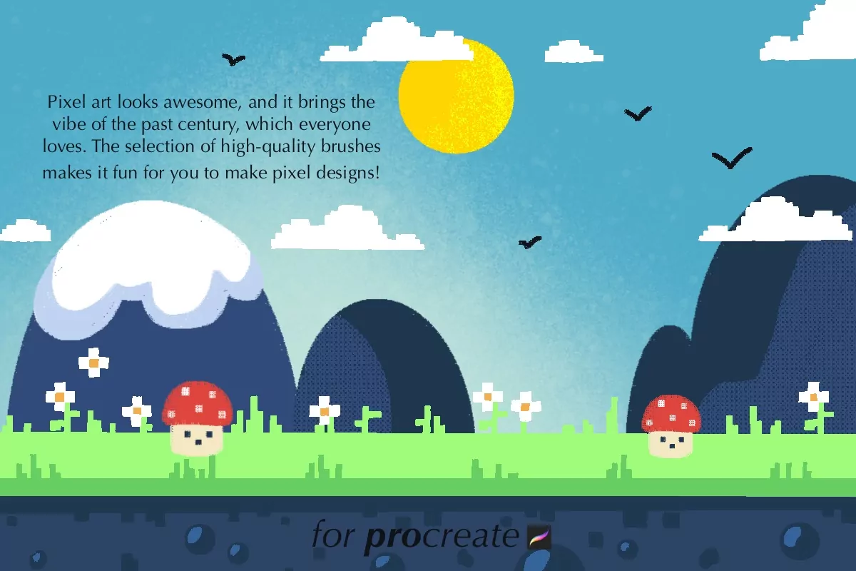 Pixel Brush Pack for Procreate and Krita 2 pixel brush pack2