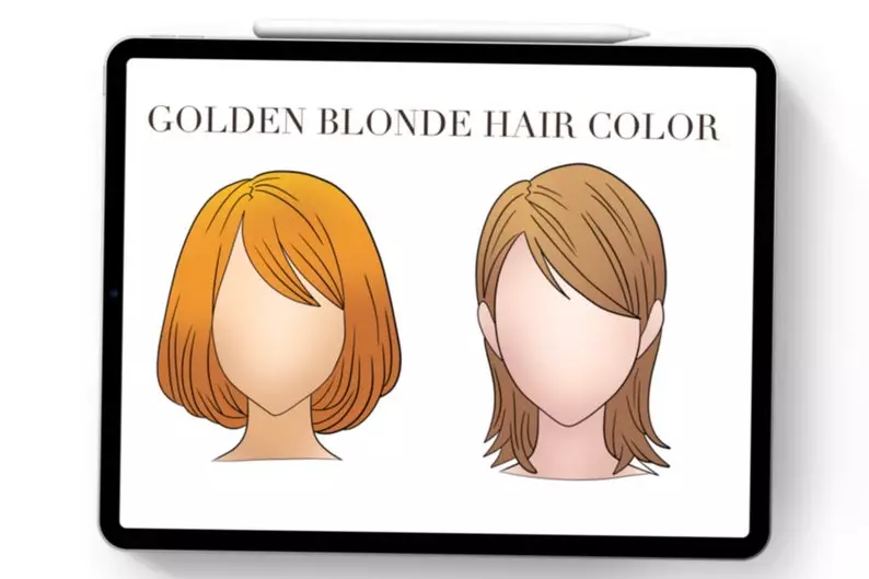 Procreate Hair Color Palette Bundle 6 procreate hair color palette bundle6