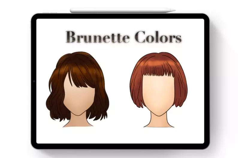 Procreate Hair Color Palette Bundle 7 procreate hair color palette bundle7