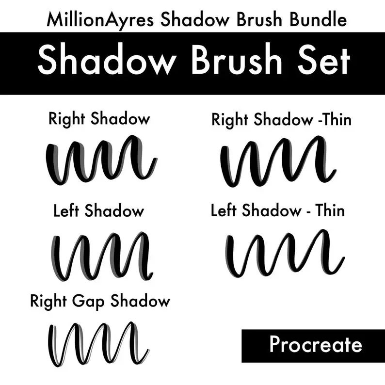 Procreate Shadow Brush Set 3 procreate shadow brush set2