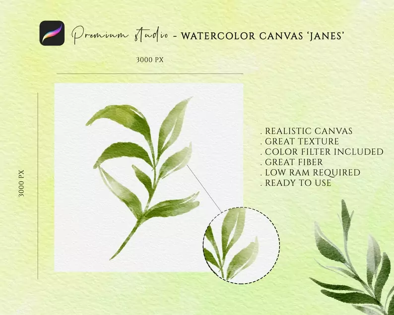 Procreate Watercolor Paper Canvas - JANES 5 procreate watercolor paper canvas janes3